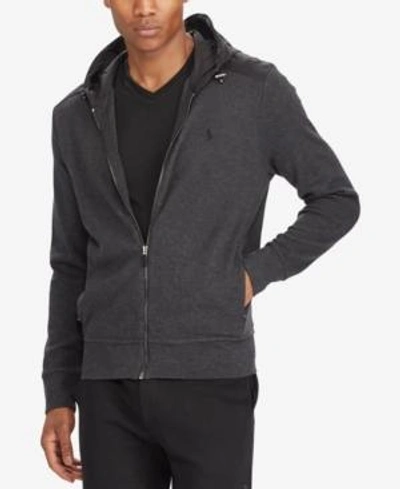 Shop Polo Ralph Lauren Men's Estate-rib Hoodie In Dark Granite Heather