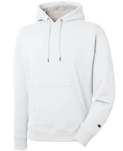 Champion Power Blend Fleece Pullover Hoodie In White