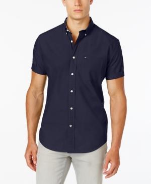 tommy hilfiger button down short sleeve