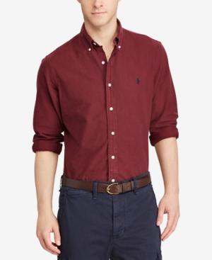 burgundy polo button down