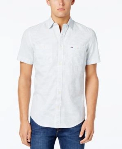 Shop Tommy Hilfiger Men's Classic-fit Rail Stripe Shirt In White