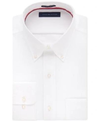 Shop Tommy Hilfiger Men's Classic-fit Non-iron Solid Dress Shirt In White