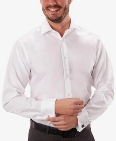 Shop Calvin Klein Steel Men's Classic-fit Non-iron Performance French Cuff Dress Shirt In White