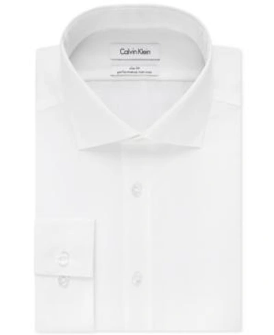 Calvin Klein Men's Slim-fit Stretch Dress Shirt, Online Exclusive Created For Macy's In White
