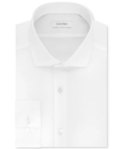 Calvin Klein Men's Slim-fit Stretch Dress Shirt, Online Exclusive Created For Macy's In White