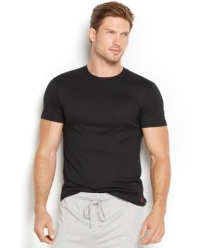 Shop Polo Ralph Lauren Men's Supreme Ultra-soft Pima Jersey Comfort Crew-neck Undershirt In Polo Black