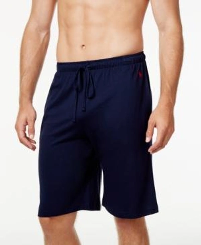 Shop Polo Ralph Lauren Men's Supreme Comfort Knit Pajama Shorts In Cruise Navy