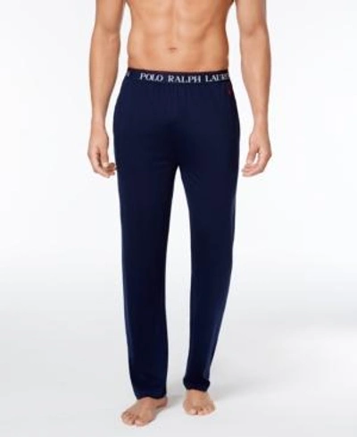 Shop Polo Ralph Lauren Men's Super Soft Cotton Comfort Pajama Pants In Cruise Navy