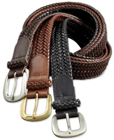 Shop Polo Ralph Lauren Men's Belt, Core Derby Braided Belt In Cognac