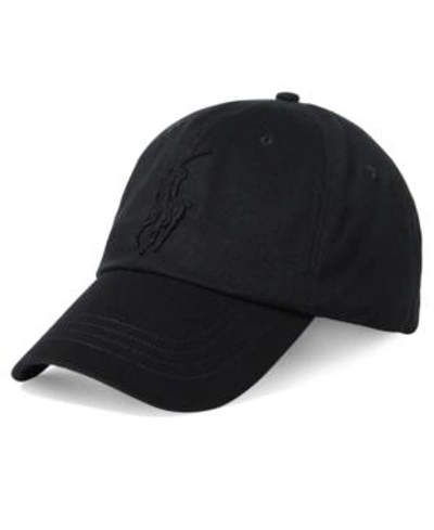 Shop Polo Ralph Lauren Men's Big Pony Cap In Black