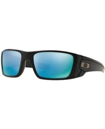 Shop Oakley Fuel Cell Prizm Deep H20 Polarized Sunglasses, Oo9096 In Black Blue/blue Mirror Polar