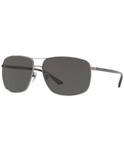 Shop Gucci Sunglasses, Gg0065sk In Gunmetal/grey