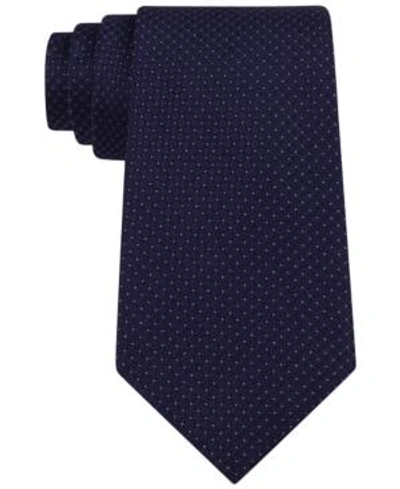 Calvin Klein Men's  Micro Solid Tie In Navy