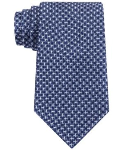 Tommy Hilfiger Men's Micro-pattern Neat Silk Tie In Blue
