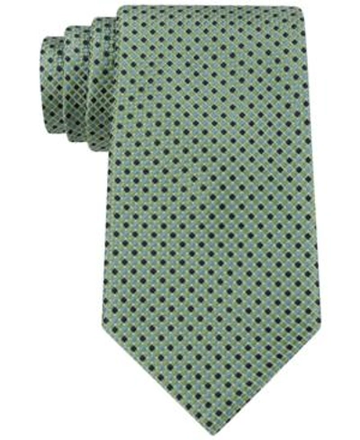 Tommy Hilfiger Men's Micro-pattern Neat Silk Tie In Green