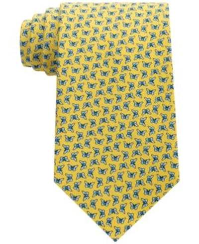 Shop Tommy Hilfiger Men's Printed Butterfly Tie In Yellow