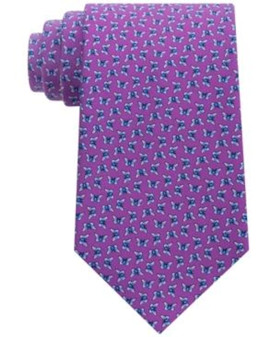 Shop Tommy Hilfiger Men's Printed Butterfly Tie In Purple