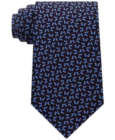 Shop Tommy Hilfiger Men's Printed Butterfly Tie In Navy