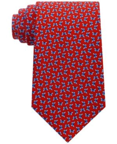 Shop Tommy Hilfiger Men's Printed Butterfly Tie In Red