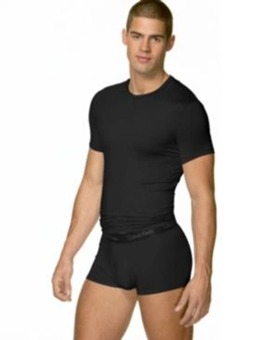 Shop Calvin Klein Men's Micro-modal Basic Undershirt U5551 In Black