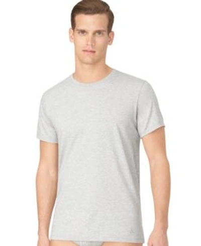 Shop Calvin Klein Men's Cotton Classics Crew-neck Classic Fit 3-pack In Heather Grey/white/black