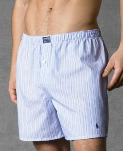 Shop Polo Ralph Lauren Men's Underwear, Woven Boxer In Andrew Stripe