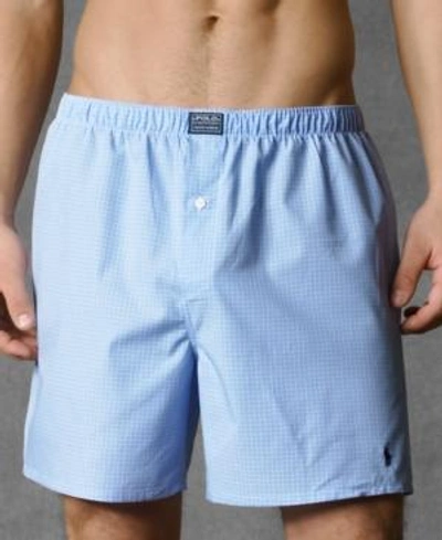 Shop Polo Ralph Lauren Men's Underwear, Woven Boxer In Bimini Plaid