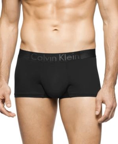 Shop Calvin Klein Iron Strength Low Rise Trunks In Black