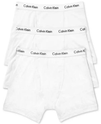 Shop Calvin Klein Men's Cotton Stretch Boxer Briefs 3-pack In White