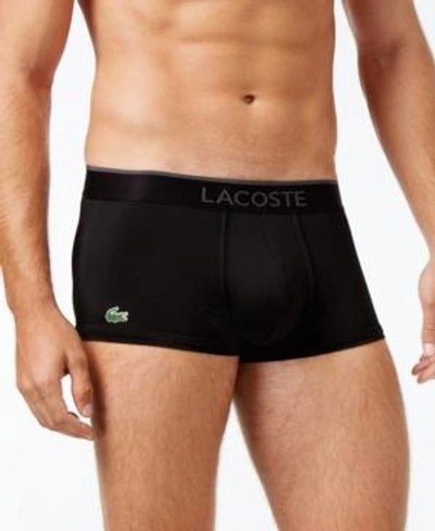 Shop Lacoste Micro Stretch Trunks In Black