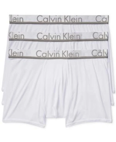 Shop Calvin Klein Men's Comfort Microfiber Trunk 3 Pack In White