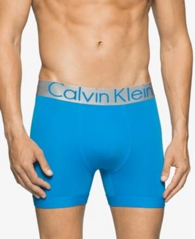 Shop Calvin Klein Men's Underwear, Steel Micro Boxer Brief U2719 In Songbird