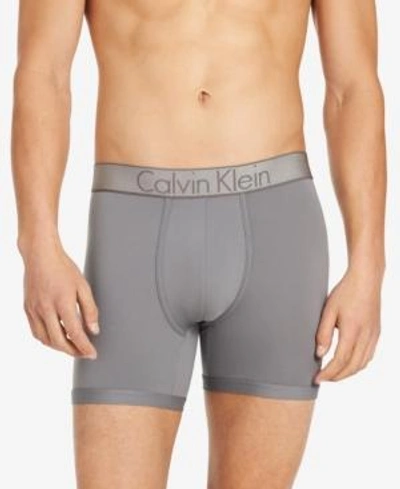 Shop Calvin Klein Men's Customized Stretch Micro Boxer Briefs In Grey Sky