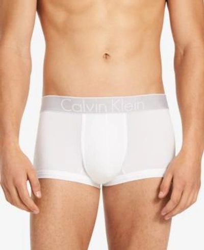 Shop Calvin Klein Men's Customized Stretch Low-rise Trunks In White
