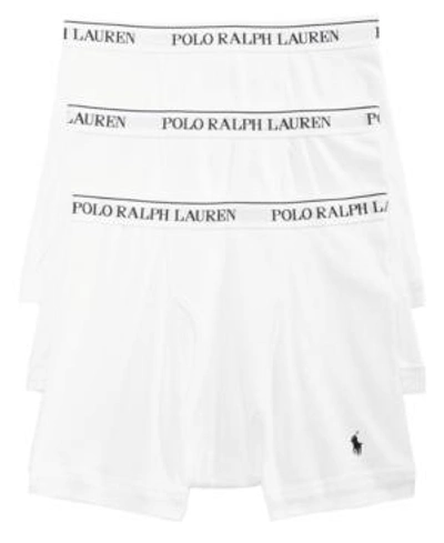 Shop Polo Ralph Lauren Men's Underwear, Boxer Briefs 3 Pack In White