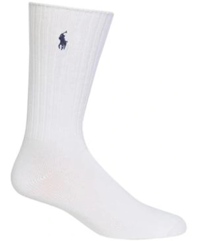 Shop Polo Ralph Lauren Men's Crew Socks In White