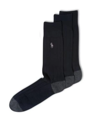 Shop Gucci Men's Socks, Soft Touch Ribbed Heel Toe 3 Pack In Black