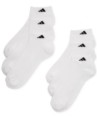 Shop Adidas Originals Men's Cushioned Athletic 6-pack Low Cut Socks In White