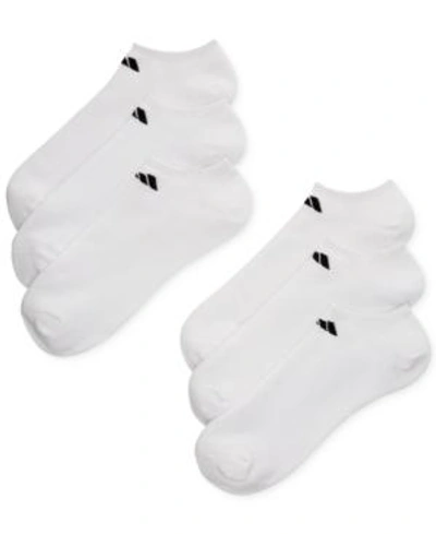 Shop Adidas Originals Men's Cushioned Athletic 6-pack No Show Socks In White
