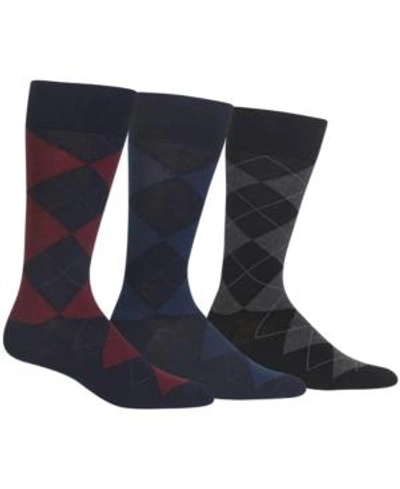 Shop Polo Ralph Lauren Ralph Lauren Men's Socks, Dress Argyle Crew 3 Pack Socks In Assorted