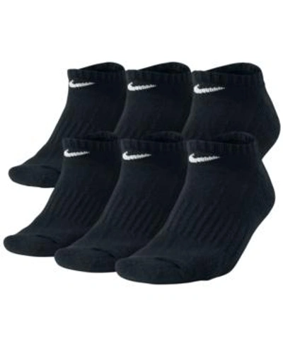 Shop Nike Men's Cotton No-show Socks 6-pack In Black