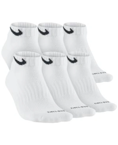 Shop Nike Men's Everyday Plus Cushioned Training Ankle Socks 6 Pairs In White