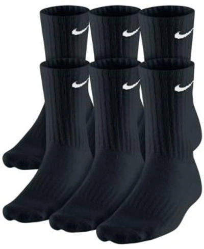 Shop Nike Men's Cotton Crew Socks 6-pack In Black