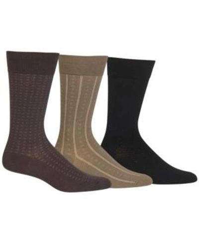 Shop Gucci Ralph Lauren Polo Ralph Lauren 3 Pack Patterned Dress Men's Socks In Brown Assorted