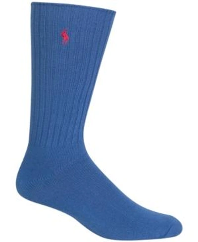 Shop Polo Ralph Lauren Men's Crew Socks In Royal Blue