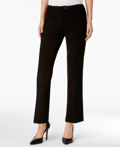 Shop Calvin Klein Petite Straight-leg Pants In Black