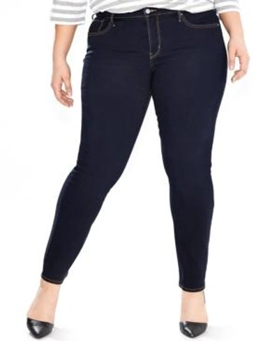 Shop Levi's Trendy Plus Size 311 Shaping Skinny Jeans In Darkest Sky