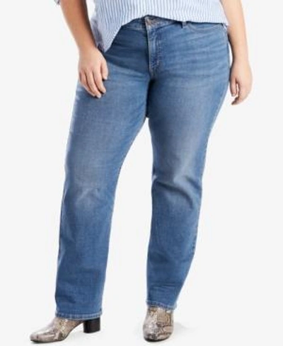 Shop Levi's Plus Size Classic Straight-leg Jeans In Blue Mixtape