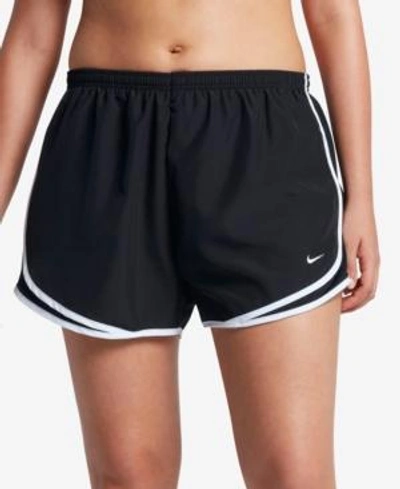 Shop Nike Tempo Women's Running Shorts Plus Size In Black