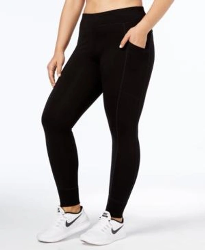 Shop Calvin Klein Performance Plus Size Full Length Leggings In Black